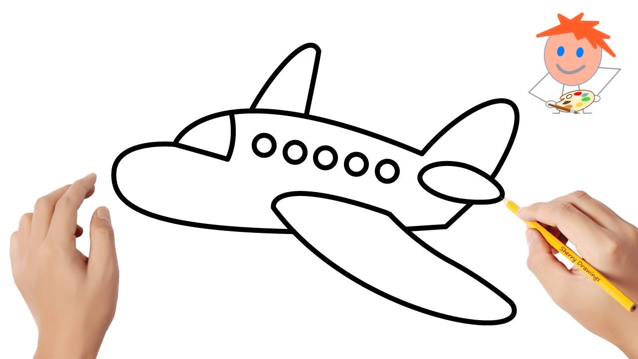 Simple airplane drawing - alwaysbda