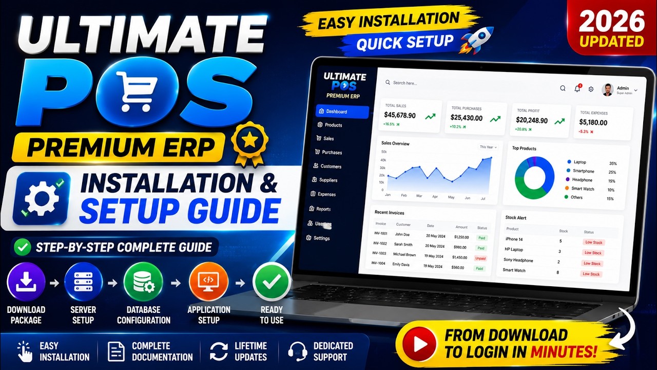 Ultimate POS Premium ERP - Installation & Setup Guide - YouTube
