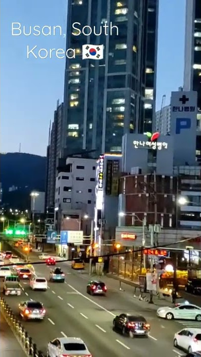 Suasan Kota Busan Korea Selatan 🇰🇷 menjelang malam.