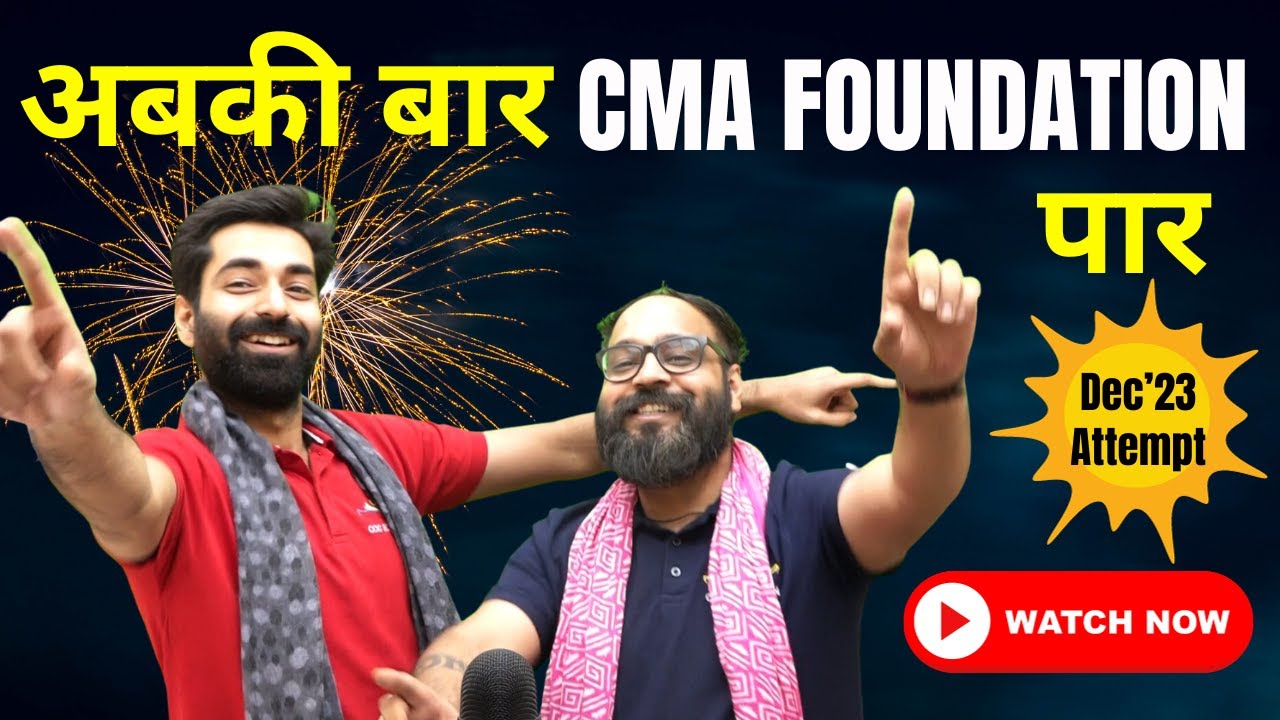 Big News for CMA Foundation Students | Dec'23 Attempt | Must Watch ...