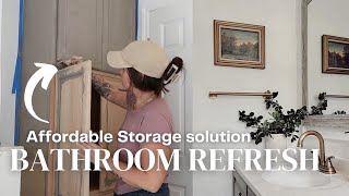 Bathroom makeover ! Small house storage solutions ! Diy, tips, painting, makeover, Home refresh