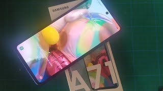 samsung galaxy A71 kutu açılımı 8/128 modeli mavi