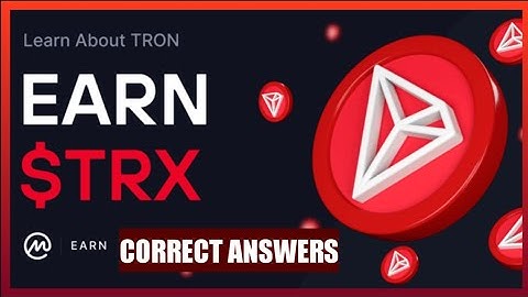 Coinmarketcap TRON Trx Learn & Earn | Quiz Answers #coinmarketcap #tron #trx