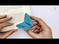 Origami - Cách gấp giấy đánh dấu trang sách hình con bướm đơn giản - NGOC VANG Handmade