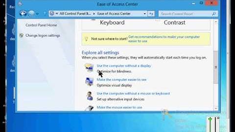 How to use the mouse keys in MIcrosoft Windows Server 2012