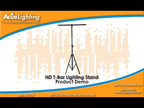 Aluminum T Bar Light Stand Product Video Demo By Acue Lighting