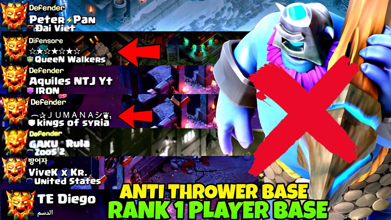 Anti Thrower Global Top No 1 Player Base Link | Th18 Anti 2 Star Legend Base