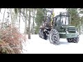 Valmet 872K forwarder winter logging | Cold start -5C°