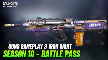 Season 10 Battle Pass Guns Gameplay & Iron Sight CODM - S10 Vault AU79 COD Mobile