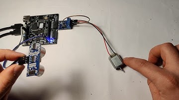 Experimenting with Avnet MiniZed, small dc motor and HC_SR04