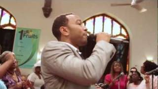 Video thumbnail of "John Legend surprises Baptist Church in West Philly ("How I Got Over")"