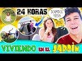 24 HORAS ACAMPANDO en el JARDÍN ⛺ PASAMOS un DÍA VIVIENDO FUERA de CASA 🏡 (PARTE 1) 100% REAL