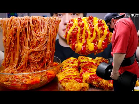 VLOG 어깨 승모 먹방하고 후식으로 냉면에 돈까스 조졌습니다 <strong>WEIGHT</strong> <strong>TRAINING</strong> &amp;amp; SPICY NOODLES &amp;amp; PORK CUTLET REAL SOUND MUKBANG