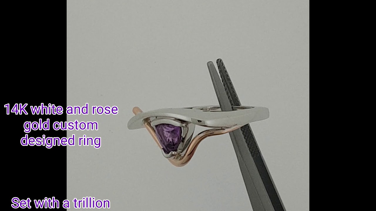 Custom Designed Purple Sapphire Ring