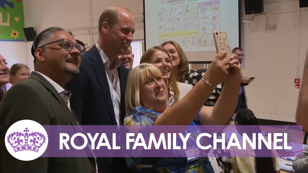 Prince William Joins Spice Girls Geri Halliwell For Newport School Visit