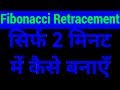 Fibonacci Retracement - How to Draw or Plot it in Just 2 Mins | HINDI