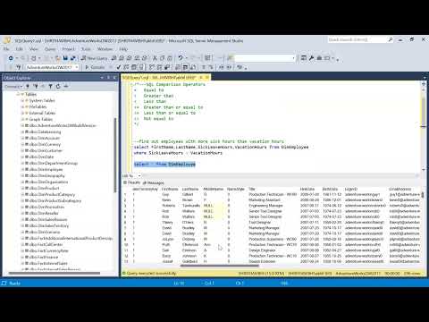 SQL Comparison Operators