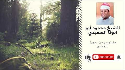 الشيخ محمود أبو الوفا الصعيدي ما تيسر من سورة الرحمن