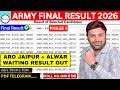 🔴BIG UPDATE Army Agniveer First Phase Waiting List Out Jaipur & Alwar | Army Agniveer Result 2026
