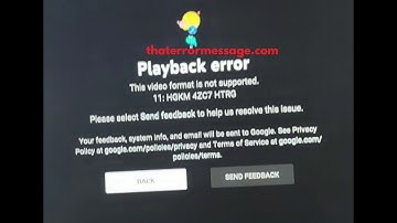 Video format is not supported (YouTube TV)