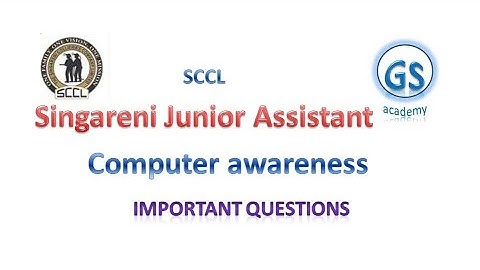 Singareni Junior Assistant Exam 2022|Computer awareness-1|SCCLJuniorAssistant previous papers| SCCL