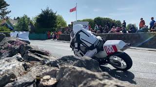 Pre-TT Classic 2023, UGGLY Post Classic Superbike race at the inside of Stadium Corner SOUND UP