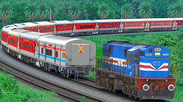 WDM3D SHUNTING LHB RED TRAIN COACH | BUMPY RAILROAD | RAILWORKS | INDIAN TRAIN SIMULATOR GAMEPLAY