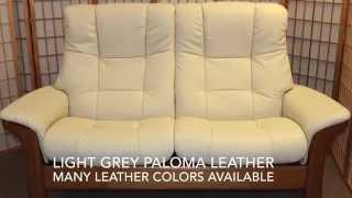 Stressless Buckingham Loveseat | Light Grey Paloma- Ships Stress-free