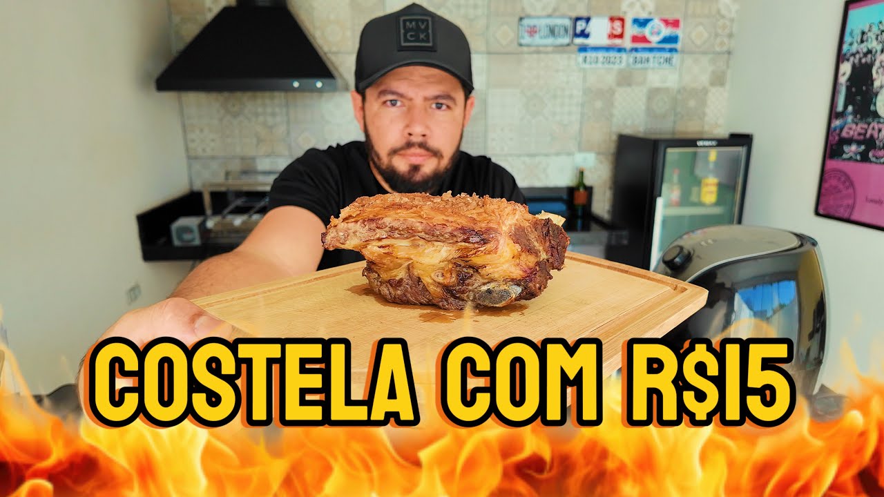 Fiz COSTELA na Air Fryer com apenas R$ 15 – Será que ficou boa?