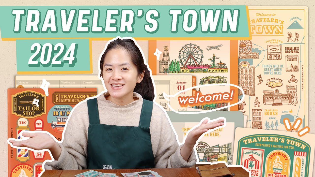 Unbox with Yoseka: 2024 TRAVELER'S Notebook Planners and TRAVELER'S TOWN Theme!