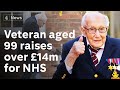 99-year-old Captain Tom Moore raises more than £14m for NHS by walking in his back garden