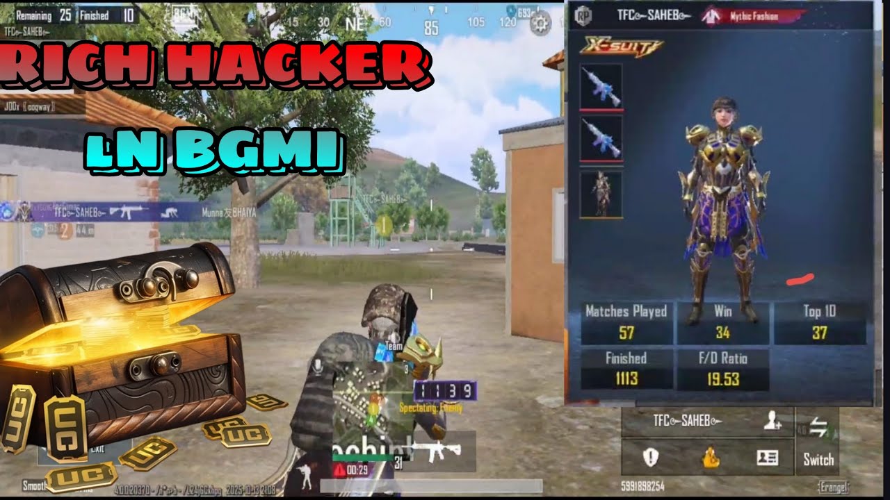 X-$uit Max Rich hacker in Ultimate Royal 🤑💸#bgmi #pubgmobile #hackersinbgmi #hacker #ultimateroyal