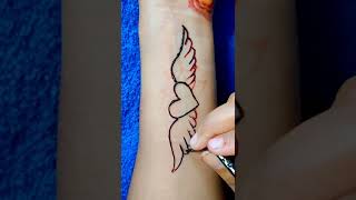 latest heart shape mehndi tattoo design || love mehndi tattoo design #shorts screenshot 5