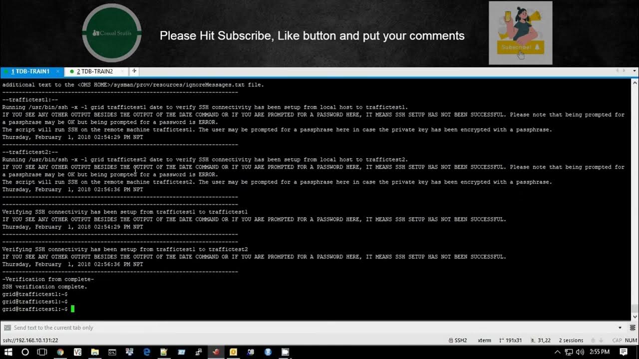 PART 3 Configuring SSH password less connectivity Solaris Oracle YouTube
