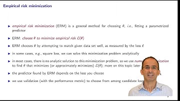 Stanford EE104: Introduction to Machine Learning | 2020 | Lecture 6 - empirical risk minimization