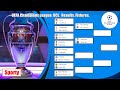 Champions League Fixtures 2020 Quarter Finals Results