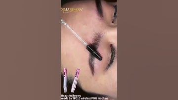 Beautiful brows made by TP010 dermografo wireless PMU machine.