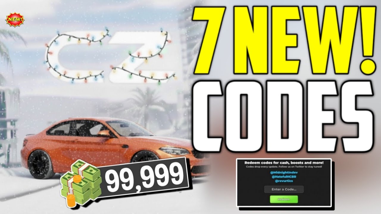 UPDATE CODES CAR ZONE ROBLOX CODES 2026 CODES FOR CAR ZONE 2026 