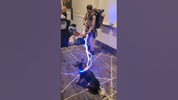 Monsterpalooza #ghostbusters #ghostbusterscosplay #cosplay #protonpack #neutronawand #protonstream
