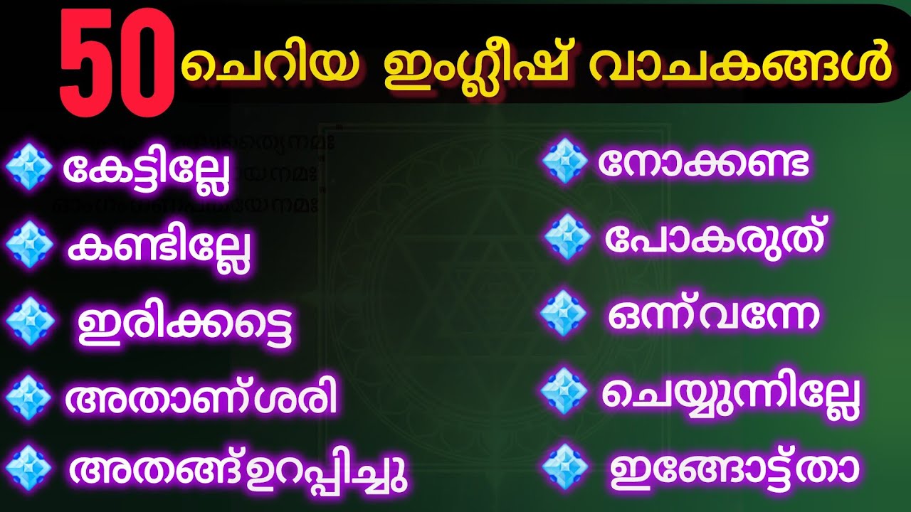 Daily using english sentences with malayalam meaning. Spoken English.