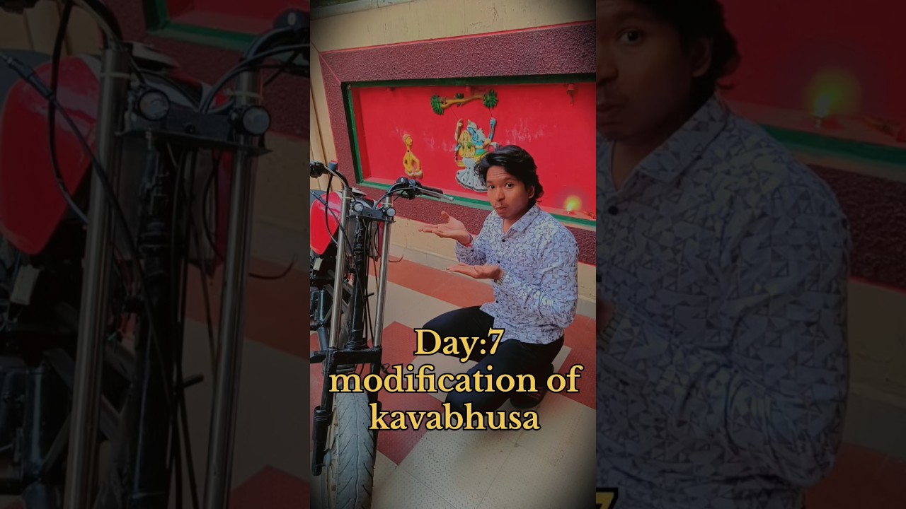 Day 7 | Kavabhusa Bike Modification🔧 |Front Light Frame Ready 