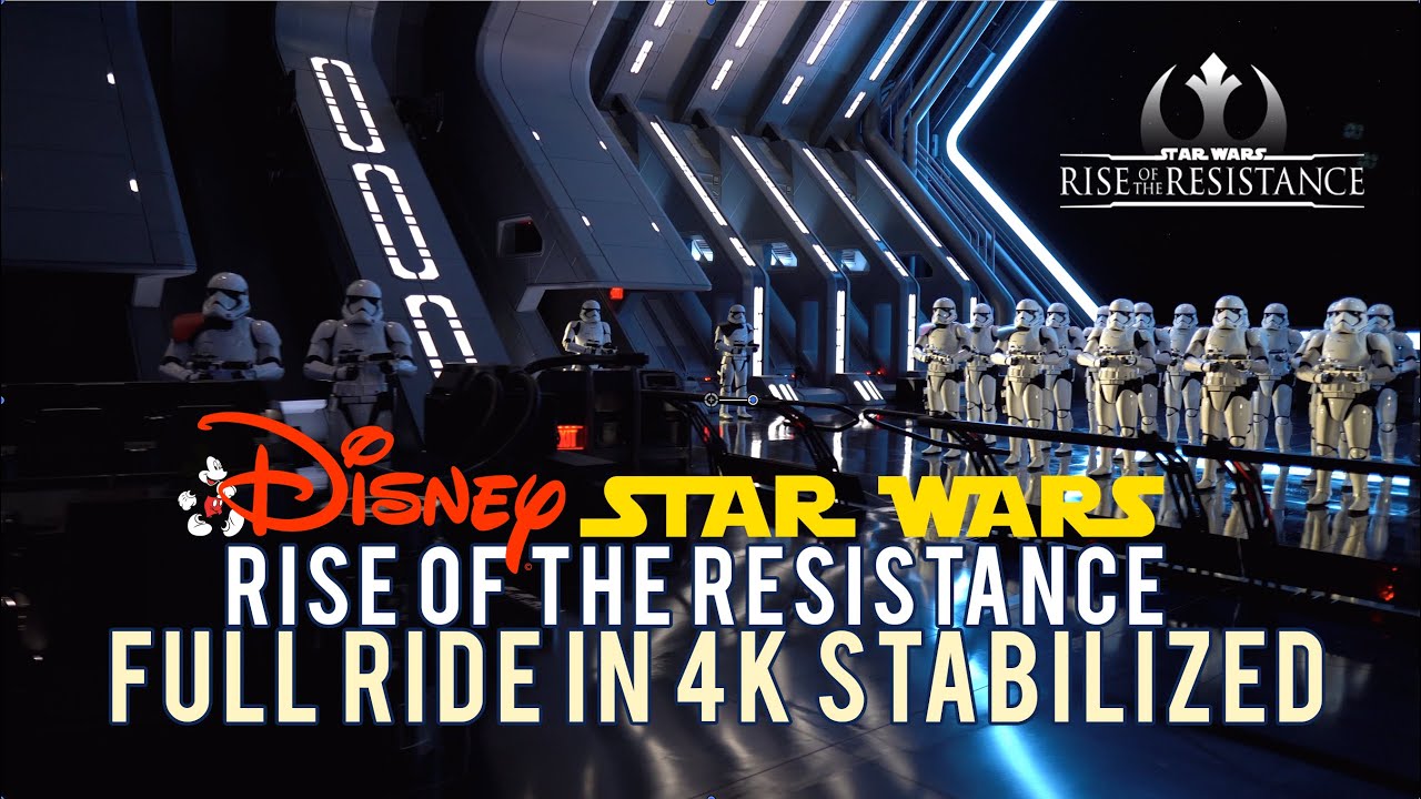 Rise of the Resistance at Disney World, Full Ride in 4k Gimbal