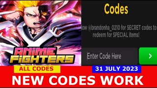 Codes for anime fighters update 38(July 30) in 2023