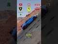 LAMBORGHINI vs FERRARi vs BUGATTI | BeamNG.Drive #fyp #shorts #shortsfeed #beamngdrive #gaming #cars