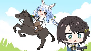 Subaru Abandons Pekora and gets Robbed of Her Horse as Revenge【Hololive AnimatedClip/Eng sub】