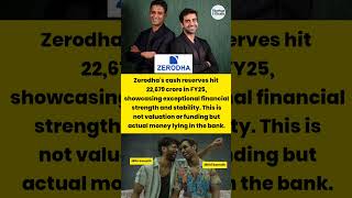Zerodha cash reserves #zerodha #zerodhakite #nikhilkamath #entrepreneur #startup #growthhacks #short