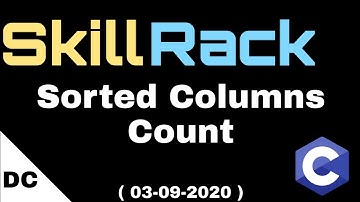 skillrack daily challenge | Sorted Columns Count | 02-09-2020