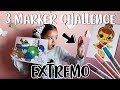 3 Marker challenge extremo 💚💜❤️ Reto 3 marcadores