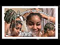 4 month loc update / loc re-twist tutorial / ft Tropical Roots