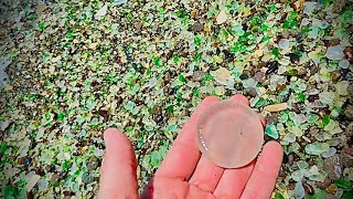 Treasure Trove Found in St Kitts!  Endless Piles of Sea Glass Full of Marbles and Sea Coins🏴‍☠️